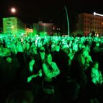 27.08.2020 Kielce. Otwarcie dworca autobusowego. Pokaz „światło i dźwięk” / Wiktor Taszłow / Radio Kielce