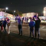 27.08.2020 Kielce. Otwarcie dworca autobusowego. Pokaz „światło i dźwięk” / Wiktor Taszłow / Radio Kielce