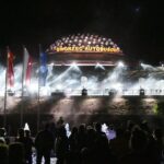 27.08.2020 Kielce. Otwarcie dworca autobusowego. Pokaz „światło i dźwięk” / Wiktor Taszłow / Radio Kielce