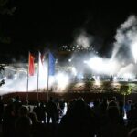 27.08.2020 Kielce. Otwarcie dworca autobusowego. Pokaz „światło i dźwięk” / Wiktor Taszłow / Radio Kielce