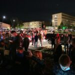 27.08.2020 Kielce. Otwarcie dworca autobusowego. Pokaz „światło i dźwięk” / Wiktor Taszłow / Radio Kielce