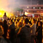 27.08.2020 Kielce. Otwarcie dworca autobusowego. Pokaz „światło i dźwięk” / Wiktor Taszłow / Radio Kielce