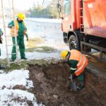 21.01.2021. Kielce. Awaria wodociągu na osiedlu Dąbrowa / Wiktor Taszłow / Radio Kielce