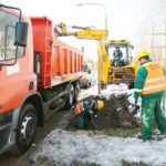 21.01.2021. Kielce. Awaria wodociągu na osiedlu Dąbrowa / Wiktor Taszłow / Radio Kielce