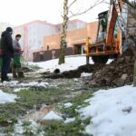 21.01.2021. Kielce. Awaria wodociągu na osiedlu Na Stoku / Wiktor Taszłow / Radio Kielce