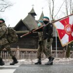 24.01.2021. Białogon. Marsz Pamięci upamiętniający 158. rocznicę wybuchu powstania styczniowego / Wiktor Taszłow / Radio Kielce