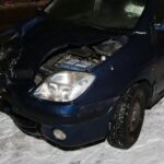 25.01.2021. Cedzyna. Zderzenie dwóch samochodów osobowych / Wiktor Taszłow / Radio Kielce