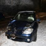 25.01.2021. Cedzyna. Zderzenie dwóch samochodów osobowych / Wiktor Taszłow / Radio Kielce