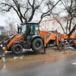 27.01.2021. Kielce. Awaria wodociągu na skrzyżowaniu ulic Marszałkowskiej i Wiśniowej / Wiktor Taszłow / Radio Kielce