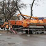 27.01.2021. Kielce. Awaria wodociągu na skrzyżowaniu ulic Marszałkowskiej i Wiśniowej / Wiktor Taszłow / Radio Kielce