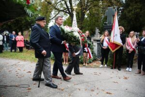 17.09.2020. Kielce. 81. rocznica agresji sowieckiej na Polskę. Na zdjęciu (w środku): Andrzej Pruś - przewodniczący Sejmiku Województwa Świętokrzyskiego / Wiktor Taszłow / Radio Kielce