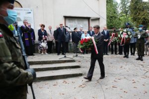 17.09.2020. Kielce. 81. rocznica agresji sowieckiej na Polskę. Na zdjęciu (w środku): Leszek Bukowski - kielecka delegatura IPN / Wiktor Taszłow / Radio Kielce