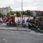 25.08.2020. Kielce. Zgliszcza marketu Lidl przy ulicy Piekoszowskiej / Wiktor Taszłow / Radio Kielce