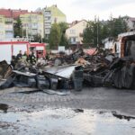 25.08.2020. Kielce. Zgliszcza marketu Lidl przy ulicy Piekoszowskiej / Wiktor Taszłow / Radio Kielce