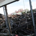 25.08.2020. Kielce. Zgliszcza marketu Lidl przy ulicy Piekoszowskiej / Wiktor Taszłow / Radio Kielce