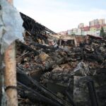 25.08.2020. Kielce. Zgliszcza marketu Lidl przy ulicy Piekoszowskiej / Wiktor Taszłow / Radio Kielce