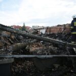 25.08.2020. Kielce. Zgliszcza marketu Lidl przy ulicy Piekoszowskiej / Wiktor Taszłow / Radio Kielce