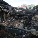 25.08.2020. Kielce. Zgliszcza marketu Lidl przy ulicy Piekoszowskiej / Wiktor Taszłow / Radio Kielce