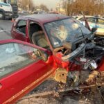 12.01.2021. Kielce. Wypadek na skrzyżowaniu Alei Solidarności i Alei Tysiąclecia Kielc / Kamil Król / Radio Kielce