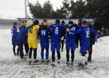 13.02.2021 Piłkarze Wisły Sandomierz przed meczem z Bronią Radom / SKS Wisła Sandomierz / Facebook