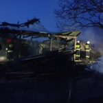 20.02.2021. Cisów. Pożar szopy / OSP Daleszyce