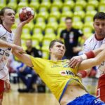 20.02.2021. Gdańsk. 14. kolejka PGNiG Superligi: Torus Wybrzeże - Łomża Vive Kielce. Na zdjęciu (z piłką): Władysław Kulesz - Łomża Vive / PAP/Adam Warżawa