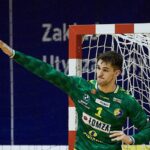 20.02.2021. Gdańsk. 14. kolejka PGNiG Superligi: Torus Wybrzeże - Łomża Vive Kielce. Na zdjęciu: Mateusz Kornecki - Łomża Vive / PAP/Adam Warżawa