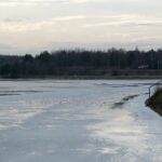 23.01.2021. Brody. Zbiornik retencyjny na rzece Kamiennej / Robert Felczak / Radio Kielce