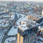 18.02.2021 Kielce. Widok na teren pomiędzy ulicami IX Wieków Kielc, Pelca a Piotrkowską. Tzw. "trójkąt bermudzki" / Jarosław Kubalski / Radio Kielce