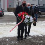 02.02.2012 Jędrzejów. Uroczystości rocznicy uwolnienia więźniów z aresztu gestapo. Na zdjęciu delegacja Związku Inwalidów Wojennych / Ewa Pociejowska-Gawęda / Radio Kielce