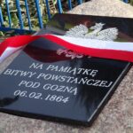 06.02.2021. Gozna. Odsłonięcie obelisku wraz z tablicą upamiętniającą bohaterów powstania styczniowego / Ewa Pociejowska-Gawęda / Radio Kielce