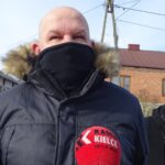 06.02.2021. Gozna. Odsłonięcie obelisku wraz z tablicą upamiętniającą bohaterów powstania styczniowego. Na zdjęciu: Marek Godlewski - regionalista i inicjator upamiętnienia powstańców / Ewa Pociejowska-Gawęda / Radio Kielce