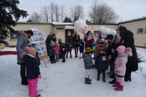 16.02.2021 Jędrzejów. Dzieci z Przedszkola nr 1 świętują 750 rocznicę nadania miejscowości praw miejskich / Ewa Pociejowska-Gawęda / Radio Kielce