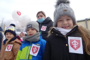 16.02.2021 Jędrzejów. Dzieci z Przedszkola nr 1 świętują 750 rocznicę nadania miejscowości praw miejskich / Ewa Pociejowska-Gawęda / Radio Kielce