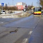 22.02.2021. Kielce. Zniszczone nawierzchnie ulic. Ulica Massalskiego / Piotr Kwaśniewski / Radio Kielce