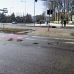 22.02.2021. Kielce. Zniszczone nawierzchnie ulic. Ulica Łódzka / Piotr Kwaśniewski / Radio Kielce