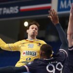23.02.2021. Paryż. 9. kolejka Ligi Mistrzów: PSG - Łomża Vive Kielce. Na zdjęciu: Igor Karacić - Łomża Vive / EPA/YOAN VALAT