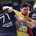23.02.2021. Paryż. 9. kolejka Ligi Mistrzów: PSG - Łomża Vive Kielce. Na zdjęciu: Alex Dujszebajew - Łomża Vive / EPA/YOAN VALAT