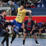 23.02.2021. Paryż. 9. kolejka Ligi Mistrzów: PSG - Łomża Vive Kielce. Na zdjęciu: Nikolas Tournat / EPA/YOAN VALAT