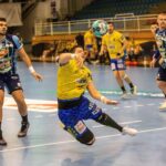 25.02.2021. Szeged. 13. kolejka Ligi Mistrzów: MOL-Pick - Łomża Vive Kielce. Na zdjęciu (rzuca): Nikolas Tournat - Łomża Vive / Tibor Rosta HUNGARY OUT / EPA