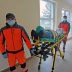 18.02.2021. Busko-Zdrój. Łącznik pomiędzy głównym budynkiem, a oddziałem gruźlicy i chorób płuc w Szpitalu Powiatowym w Busku-Zdroju / Szpital Powiatowy w Busku-Zdroju