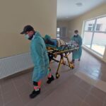 18.02.2021. Busko-Zdrój. Łącznik pomiędzy głównym budynkiem, a oddziałem gruźlicy i chorób płuc w Szpitalu Powiatowym w Busku-Zdroju / Szpital Powiatowy w Busku-Zdroju