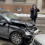 14.02.2021 Kielce. Wypadek na ul. Seminaryjskiej / Wiktor Taszłow / Radio Kielce