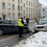 14.02.2021 Kielce. Wypadek na ul. Seminaryjskiej / Wiktor Taszłow / Radio Kielce