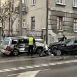 14.02.2021 Kielce. Wypadek na ul. Seminaryjskiej / Wiktor Taszłow / Radio Kielce