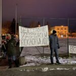 04.02.2021. Sandomierz. Protest rodziców Szkoły Podstawowej nr 2 / Grażyna-Szlęzak-Wójcik / Radio Kielce
