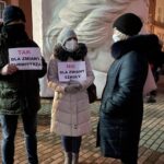 04.02.2021. Sandomierz. Protest rodziców Szkoły Podstawowej nr 2 / Grażyna-Szlęzak-Wójcik / Radio Kielce