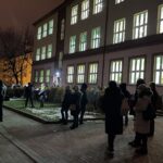 04.02.2021. Sandomierz. Protest rodziców Szkoły Podstawowej nr 2 / Grażyna-Szlęzak-Wójcik / Radio Kielce