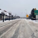 09.02.2021. Końskie. Ulica Piłsudskiego / Magdalena Galas-Klusek / Radio Kielce