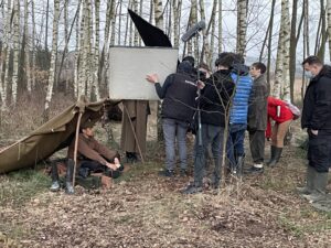 26.01.2021 Gminy Małogoszcz i Sobków. Plan filmowy o żołnierzach wyklętych / Ewa Pociejowska-Gawęda / Radio Kielce